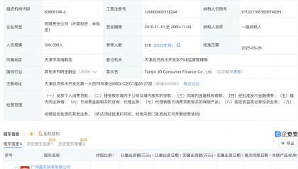 捷信消金更名京东消费金融已完成工商变更