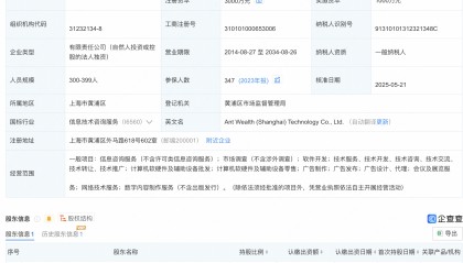 蚂蚁财富金融信息服务名称变更为科技公司