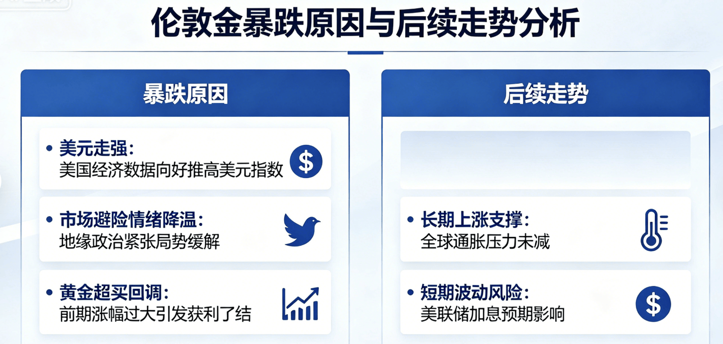 伦敦金为什么暴跌？暴跌后还会上涨吗？